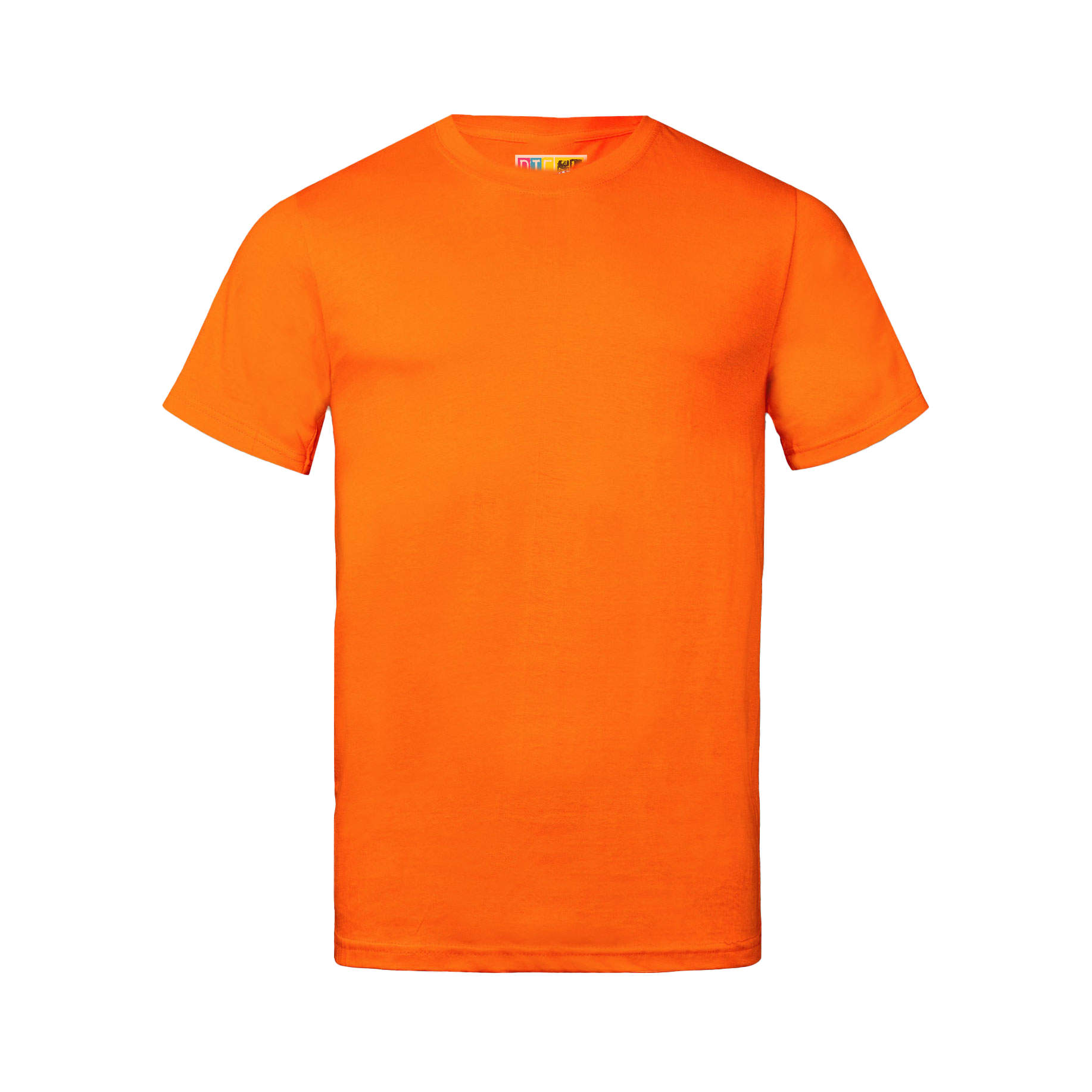 Orange t-shirt on a transparent background