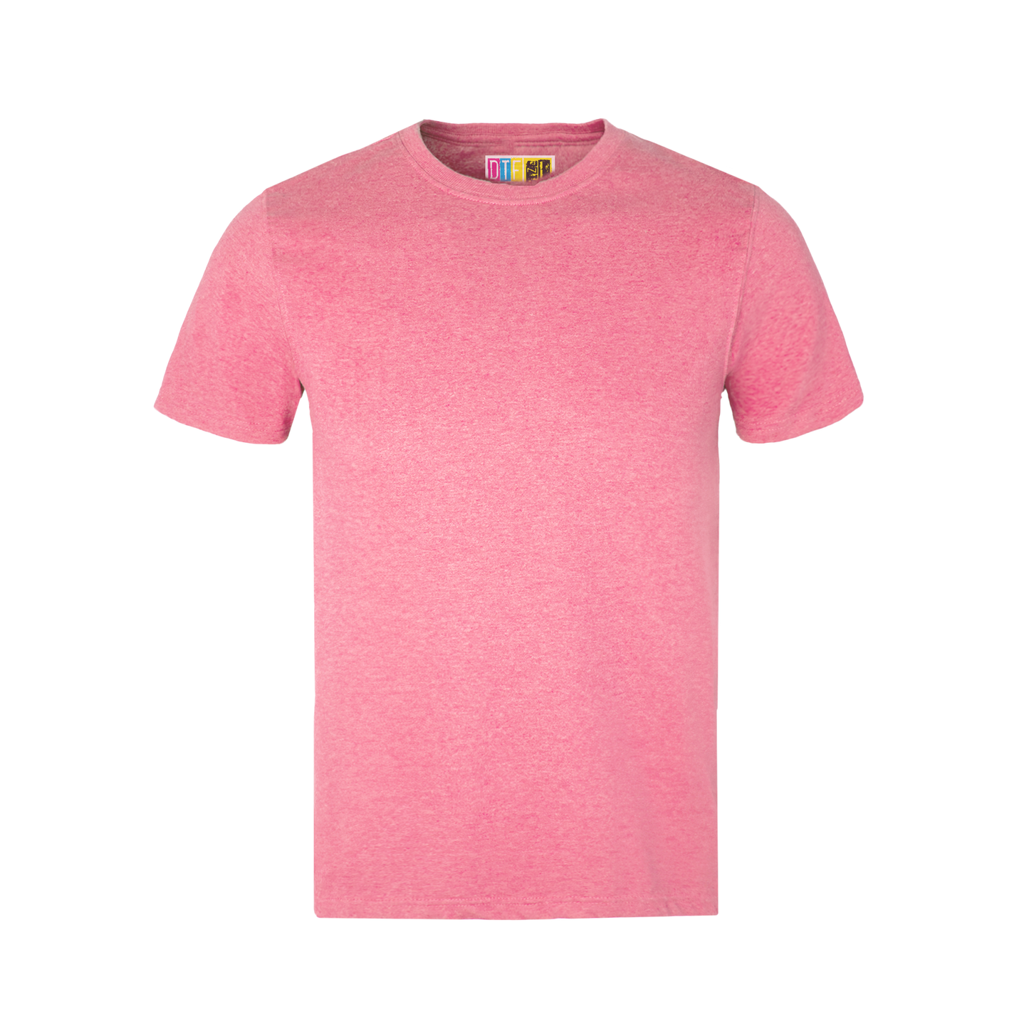 Pink melange t-shirt on a transparent background