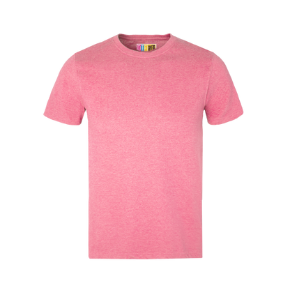 Pink melange t-shirt on a transparent background