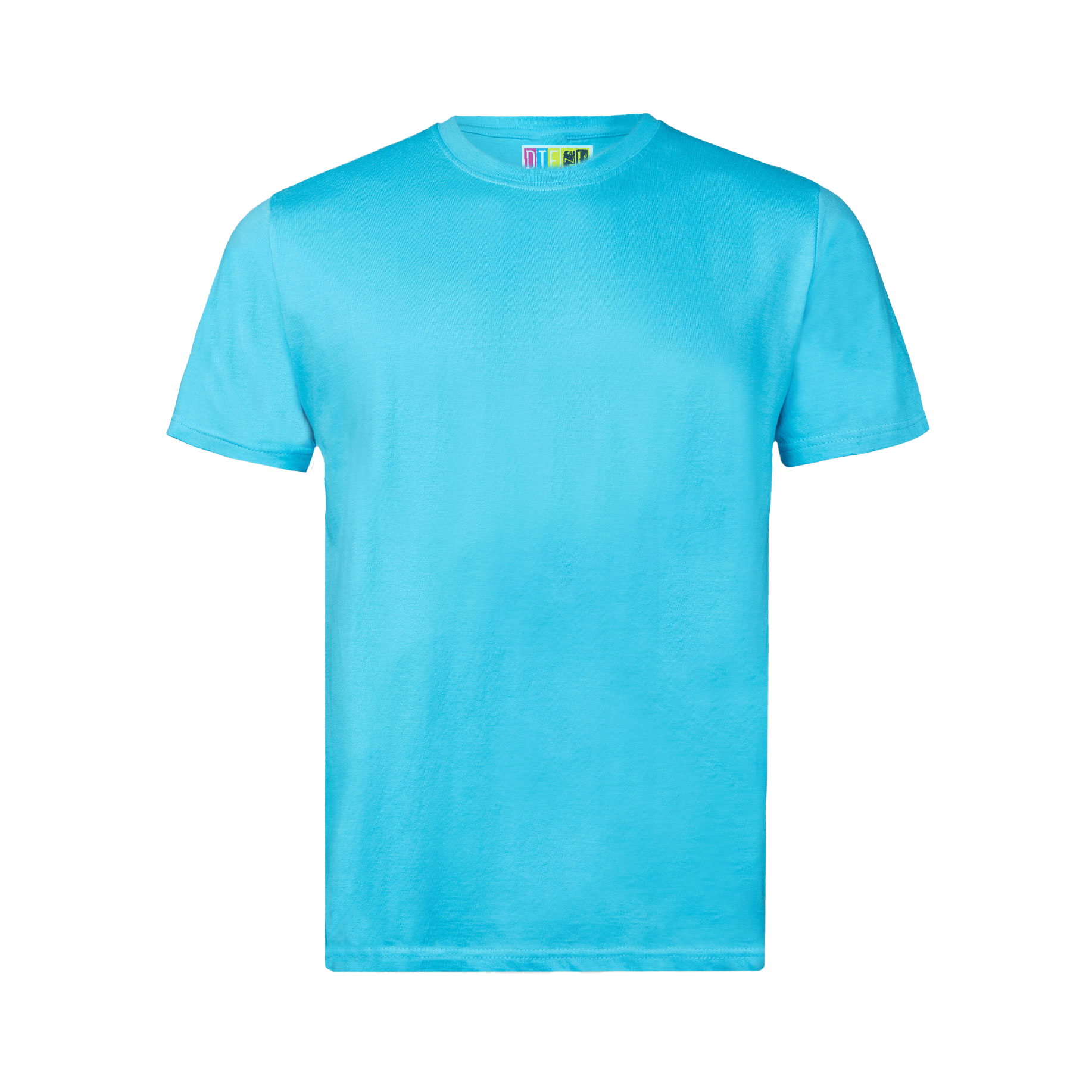 Powder blue t-shirt on a transparent background