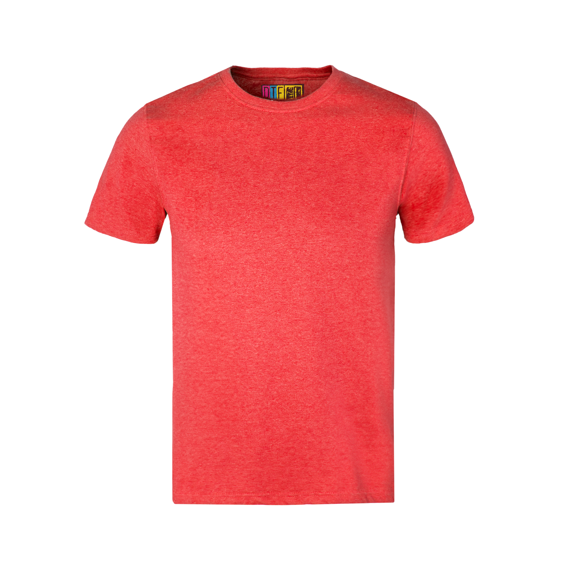 Red Melange t-shirt on a transparent background