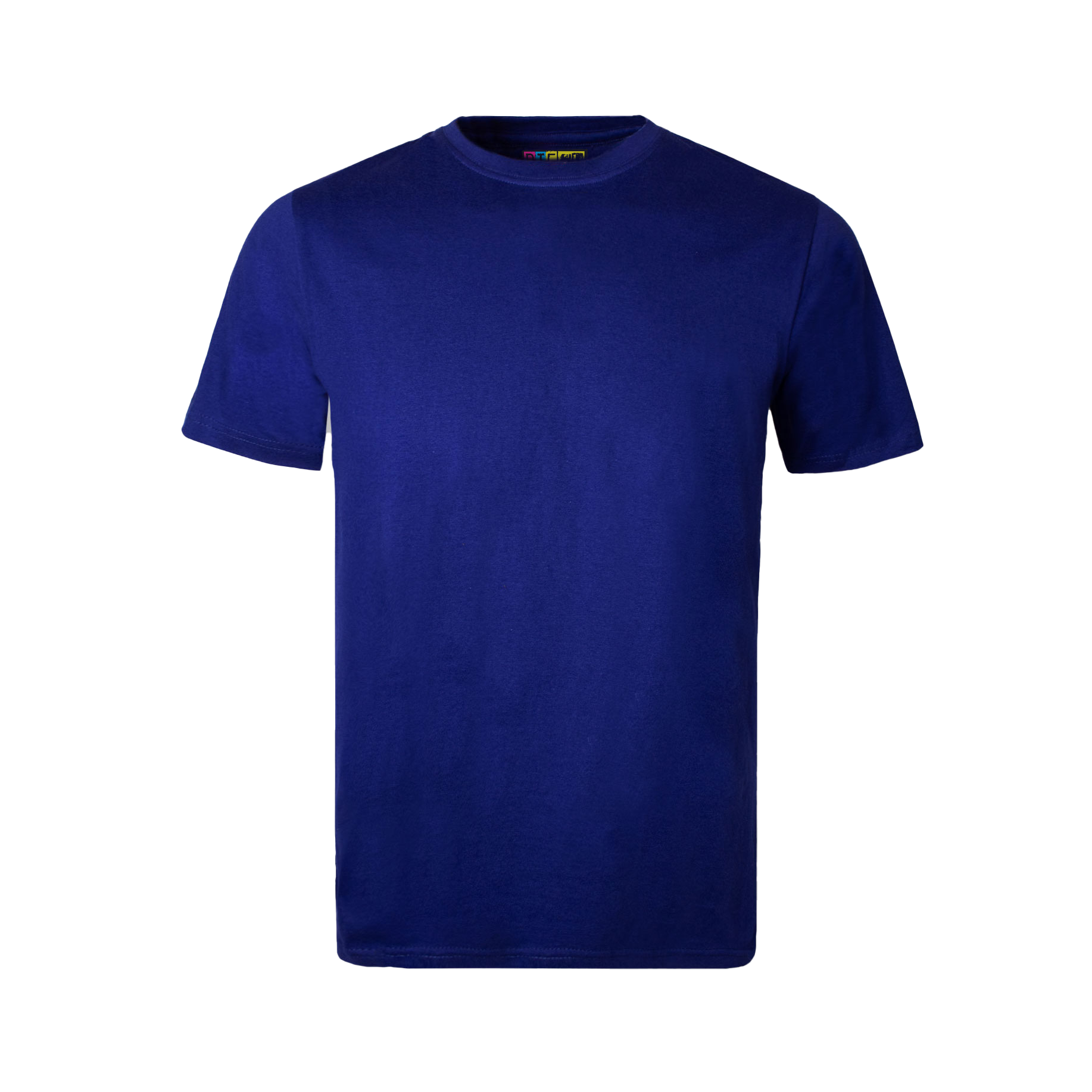 Royal blue t-shirt on a transparent background
