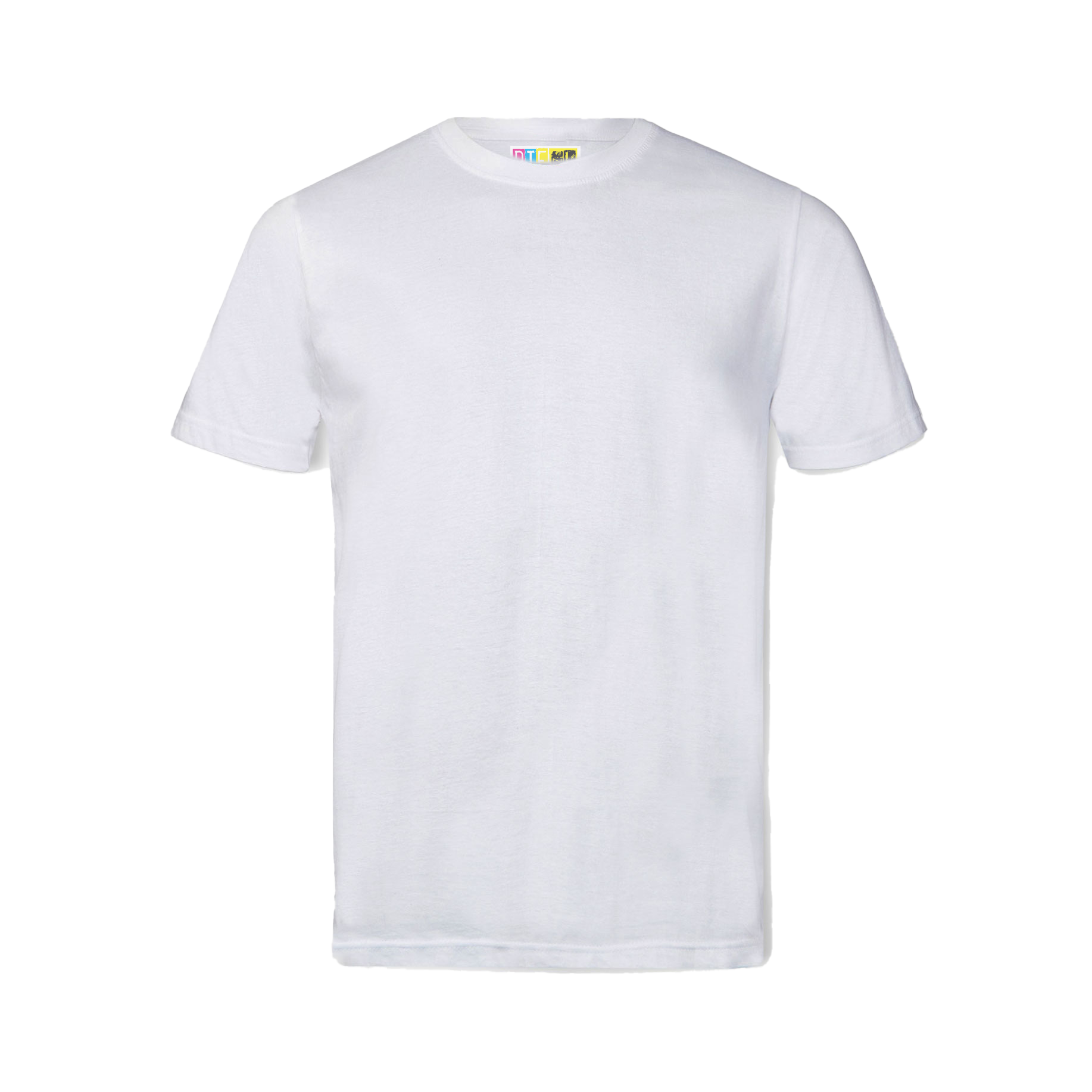 Plain white t-shirt on a transparent background