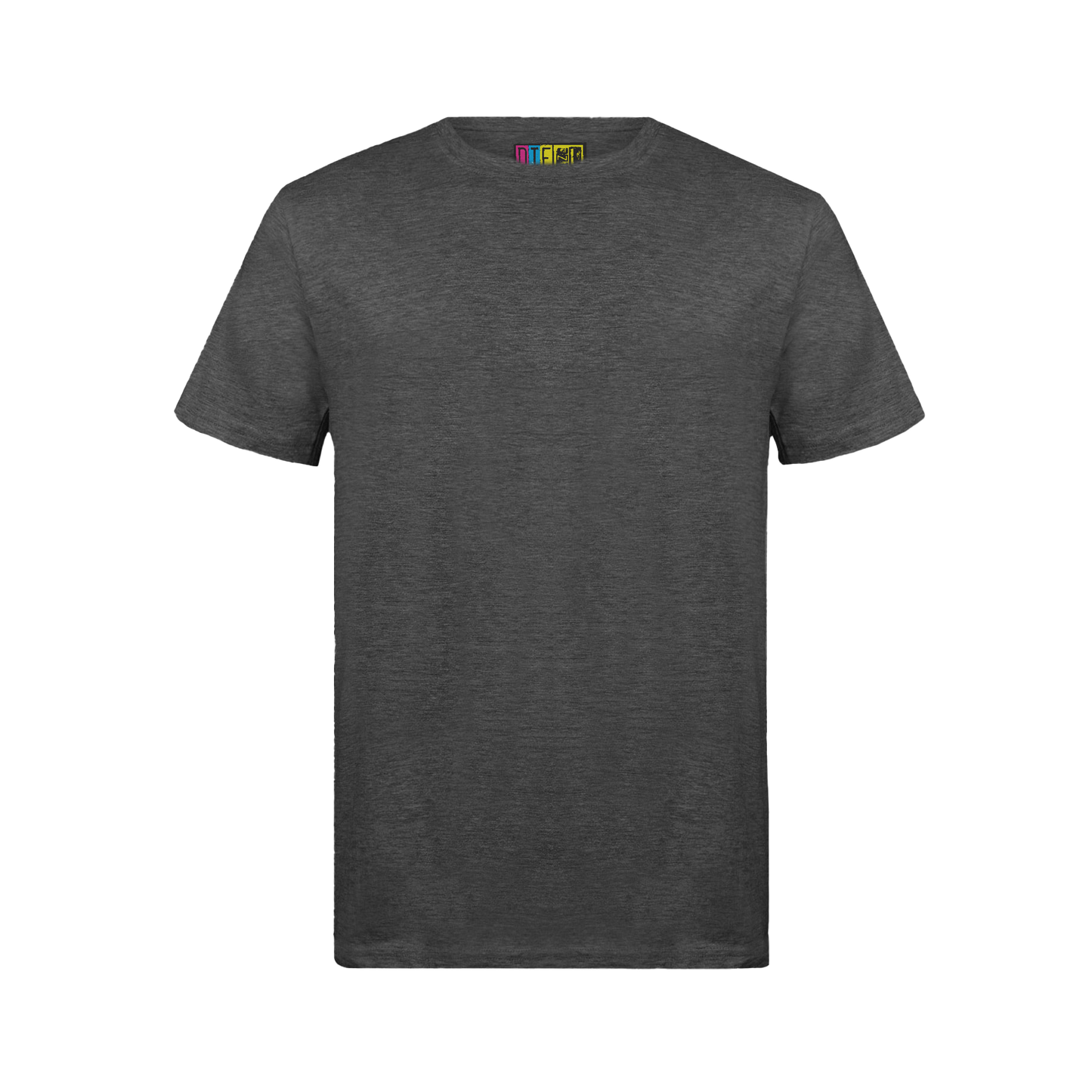 Charcoal Melange t-shirt on a transparent background